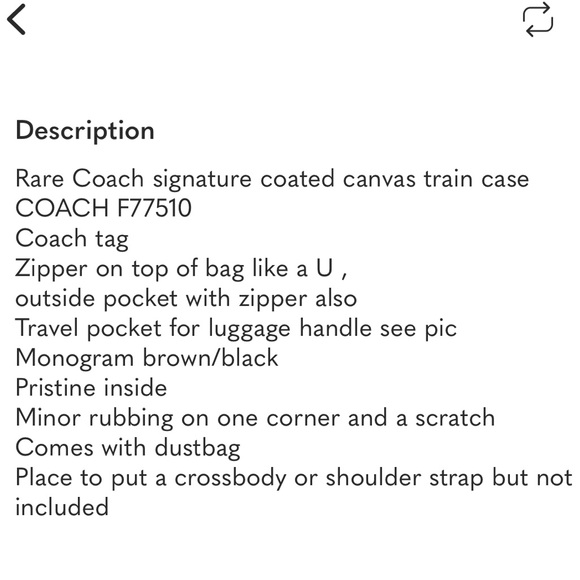 Coach signature coated canvas train case, style F77510 - Picture 15 of 15